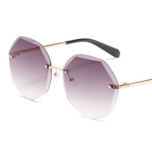 Load image into Gallery viewer, MUSELIFE Rimless Women&#39;s Sunglasses Gradient Lenses Sunglasses Lady Vintage Alloy Legs Classic Designer Shades UV400