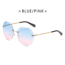 Load image into Gallery viewer, MUSELIFE Rimless Women&#39;s Sunglasses Gradient Lenses Sunglasses Lady Vintage Alloy Legs Classic Designer Shades UV400