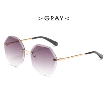 Load image into Gallery viewer, MUSELIFE Rimless Women&#39;s Sunglasses Gradient Lenses Sunglasses Lady Vintage Alloy Legs Classic Designer Shades UV400