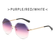 Load image into Gallery viewer, MUSELIFE Rimless Women&#39;s Sunglasses Gradient Lenses Sunglasses Lady Vintage Alloy Legs Classic Designer Shades UV400