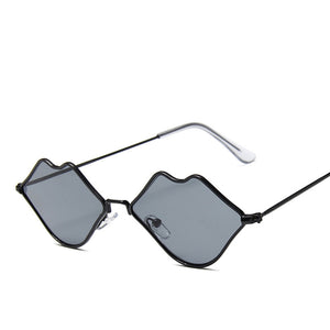 MUSELIFE Small Frame Sunglasses Women Retro Lips Mirror Metal Sun Glasses Female Vintage Brand Designer Lunette De Soleil Femme