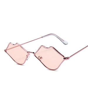 MUSELIFE Small Frame Sunglasses Women Retro Lips Mirror Metal Sun Glasses Female Vintage Brand Designer Lunette De Soleil Femme