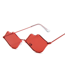 Load image into Gallery viewer, MUSELIFE Small Frame Sunglasses Women Retro Lips Mirror Metal Sun Glasses Female Vintage Brand Designer Lunette De Soleil Femme
