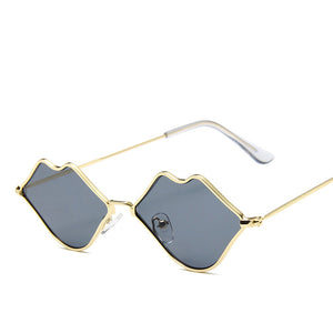 MUSELIFE Small Frame Sunglasses Women Retro Lips Mirror Metal Sun Glasses Female Vintage Brand Designer Lunette De Soleil Femme