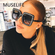 Load image into Gallery viewer, MUSELIFE Sunglasses Men Women Brand Design Eye Sun Glasses Women Semi Square Classic Men Sunglasses Oculos De Sol UV400