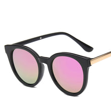 Load image into Gallery viewer, MUSELIFE Sunglasses Woman Vintage Retro Flat Top Gradient Shield Black Sun Glasses  Designer Oversized Eyewear