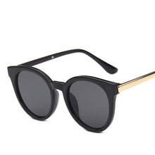 Load image into Gallery viewer, MUSELIFE Sunglasses Woman Vintage Retro Flat Top Gradient Shield Black Sun Glasses  Designer Oversized Eyewear