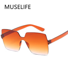 Load image into Gallery viewer, MUSELIFE Sunglasses Women And Men Ocean Color Lenses Rimless Glasses UV400  Support Purchasing