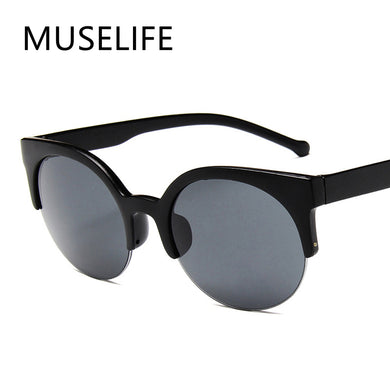 MUSELIFE Sunglasses Women Vintage Retro Flat Top Shadow Oversized Square Sunglasses  Brand Large Shades Sun Glasses