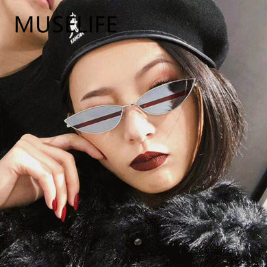 MUSELIFE Unisex Cat Eye Retro Shades Rectangle Sunglasses Men Metal Frame Eyewear Outdoor Clear Lens Sun Glasses For Women