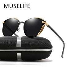 Load image into Gallery viewer, MUSELIFE Women Polarized Sunglasses  Cat Eye Ladies Vintage Brand Designer Female Sun Glasses Oculos Gafas