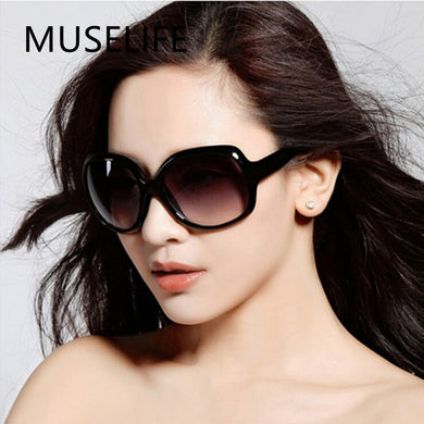 MUSELIFE Women Sunglasses Vintage Shades Black Metal Color Sun Glasses For female Designer 2023 New