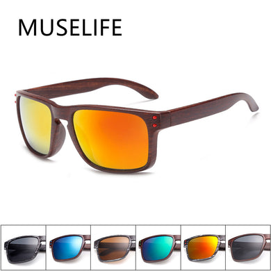 MUSELIFE Women's Glasses Natural  Wooden Sunglasses Men Sun Glasses Original Wood Oculos de sol