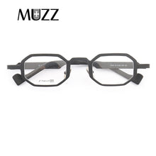 Load image into Gallery viewer, MUZZ Pure Titanium Frames insider Men&#39;s Optical Hexagon Super Small full rim Eyeglasses Frame high myopia Prescription