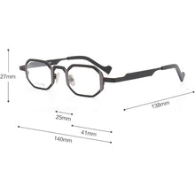 Load image into Gallery viewer, MUZZ Pure Titanium Frames insider Men&#39;s Optical Hexagon Super Small full rim Eyeglasses Frame high myopia Prescription