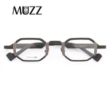 Load image into Gallery viewer, MUZZ Pure Titanium Frames insider Men&#39;s Optical Hexagon Super Small full rim Eyeglasses Frame high myopia Prescription