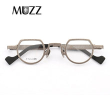 Load image into Gallery viewer, MUZZ Pure Titanium Frames Men&#39;s Optical Irregular Small full rim Eyeglasses Frame high myopia Prescription Clear Lens Glasse