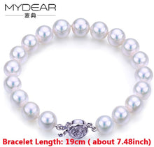 Load image into Gallery viewer, MYDEAR Fine Pearl Jewelry Top Market Design 925 Sterling Silver Bracelet Bangle With Pearl,Real 8.5-9mm Akoya Pearls Bracelets
