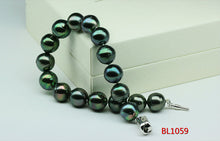 Load image into Gallery viewer, MYDEAR Natural Pearl Bracelet 100% Real 11-12mm Tahitian Pearl Strand Bracelets For Women Glossy Pearls Beads For Jewelry Making