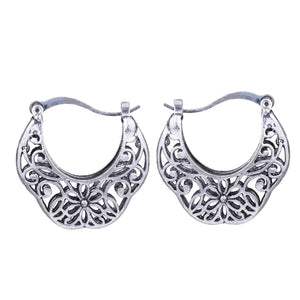 Antique Tibetan Silver Color Vine Circle Filigree Vintage Earrings For Women Girls New Jewelry Bijouterie
