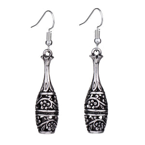 EQ202 Retro Tibetan Silver Color Hollow Antique Bottle 3D Vintage Earrings For Women Girls New Jewelry Bijouterie