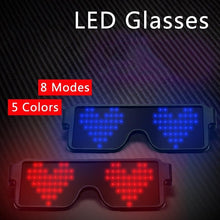 Load image into Gallery viewer, Magic Bluetooth LED Party Glasses DJ Light Up Shades Flashing Rave Wedding Party Eyewear Luminous Glowing Night Shows