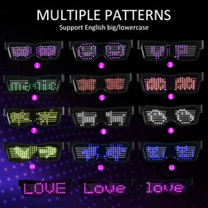 Magic Bluetooth LED Party Glasses DJ Light Up Shades Flashing Rave Wedding Party Eyewear Luminous Glowing Night Shows