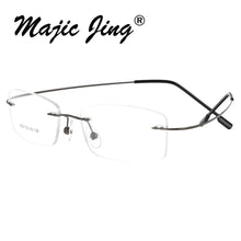 Load image into Gallery viewer, Magic Jing  Rimless Hingless Memory Titanium Eyeglasses Optical Eyewear Frames   50pcs/ Lot  1001