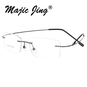 Magic Jing  Rimless Hingless Memory Titanium Eyeglasses Optical Eyewear Frames   50pcs/ Lot  1001