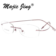 Load image into Gallery viewer, Magic Jing  Rimless Hingless Memory Titanium Eyeglasses Optical Eyewear Frames   50pcs/ Lot  1001