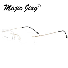 Load image into Gallery viewer, Magic Jing Rimless Memory Metal Hinged Optical Frames Eyeglasses Spectacles 50 Pieces /Lot   808