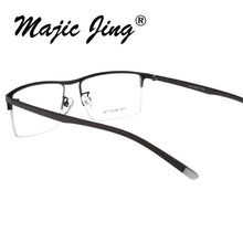 Load image into Gallery viewer, Magic Jing  TR90 and stainless steel RX optical frames half rim men myopia eyewear eyeglasses  1115