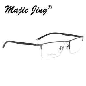 Magic Jing  TR90 and stainless steel RX optical frames half rim men myopia eyewear eyeglasses  1115
