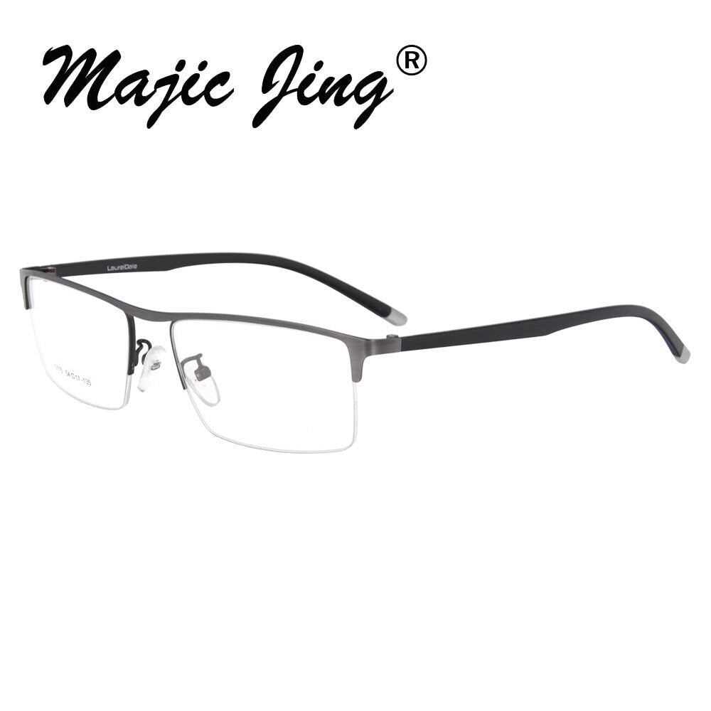 Magic Jing  TR90 and stainless steel RX optical frames half rim men myopia eyewear eyeglasses  1115