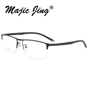 Magic Jing  TR90 and stainless steel RX optical frames half rim men myopia eyewear eyeglasses  1115