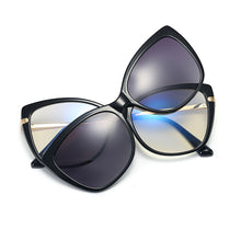 Load image into Gallery viewer, Magnet Clip on Sunglasses Transparent Glasses Woman 2023  Brand Anti Blue Light Glasses Frame Sunglasses UV400