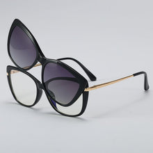 Load image into Gallery viewer, Magnet Clip on Sunglasses Transparent Glasses Woman 2023  Brand Anti Blue Light Glasses Frame Sunglasses UV400