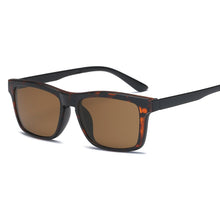 Carica l'immagine nel visualizzatore di Gallery, Magnet Clip on Sunglasses clip on glasses square Lens Men Women mirror clip Sun Glasses Night Vision Driving sunglasses for men
