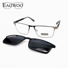 Load image into Gallery viewer, Magnet Men Eyeglasses Full Rim Metal Optical Frame Prescription Square Spectacle Myopia Stylish Vintage Eye Glasses Sunglasses