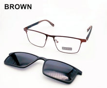 Load image into Gallery viewer, Magnet Men Eyeglasses Full Rim Metal Optical Frame Prescription Square Spectacle Myopia Stylish Vintage Eye Glasses Sunglasses