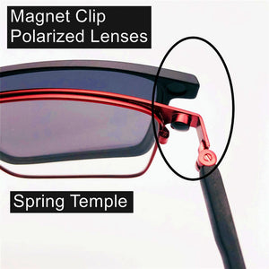 Magnet Men Eyeglasses Full Rim Metal Optical Frame Prescription Square Spectacle Myopia Stylish Vintage Eye Glasses Sunglasses