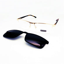 Load image into Gallery viewer, Magnet Men Eyeglasses Half  Rim Metal Optical Frame Prescription Spectacle Myopia Business Eye Glasses Sunglasses 60mm Wide Face
