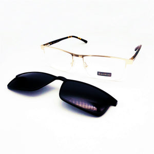 Magnet Men Eyeglasses Half  Rim Metal Optical Frame Prescription Spectacle Myopia Business Eye Glasses Sunglasses 60mm Wide Face
