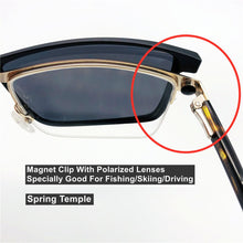 Load image into Gallery viewer, Magnet Men Eyeglasses Half  Rim Metal Optical Frame Prescription Spectacle Myopia Business Eye Glasses Sunglasses 60mm Wide Face