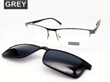 Load image into Gallery viewer, Magnet Men Eyeglasses Half  Rim Metal Optical Frame Prescription Spectacle Myopia Business Eye Glasses Sunglasses 60mm Wide Face