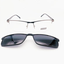 Load image into Gallery viewer, Magnet Men Eyeglasses Half  Rim Metal Optical Frame Prescription Spectacle Myopia Business Eye Glasses Sunglasses 60mm Wide Face
