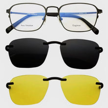 Load image into Gallery viewer, Magnet Pure Titanium Eyeglasses Full Rim Optical Frame Prescription Spectacle Men Myopia Vintage Eye Glasses Sunglasses