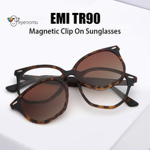 Load image into Gallery viewer, Magnetic Clip On Polarized Sunglasses TR90 Myopia Glasses Men Women Optical Frame Eyeglasses Indoor Outdoor Gafas De Sol