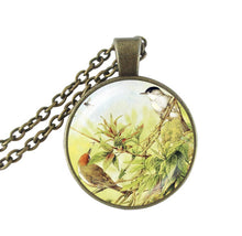 Carica l&#39;immagine nel visualizzatore di Gallery, Collana gazza uccello con corona ciondolo foto gioielli animali ciondoli cupola di vetro collane a catena lunga in argento accessori donna 