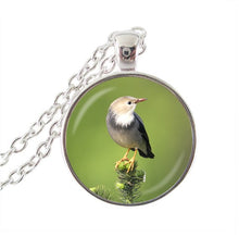 Carica l&#39;immagine nel visualizzatore di Gallery, Collana gazza uccello con corona ciondolo foto gioielli animali ciondoli cupola di vetro collane a catena lunga in argento accessori donna 